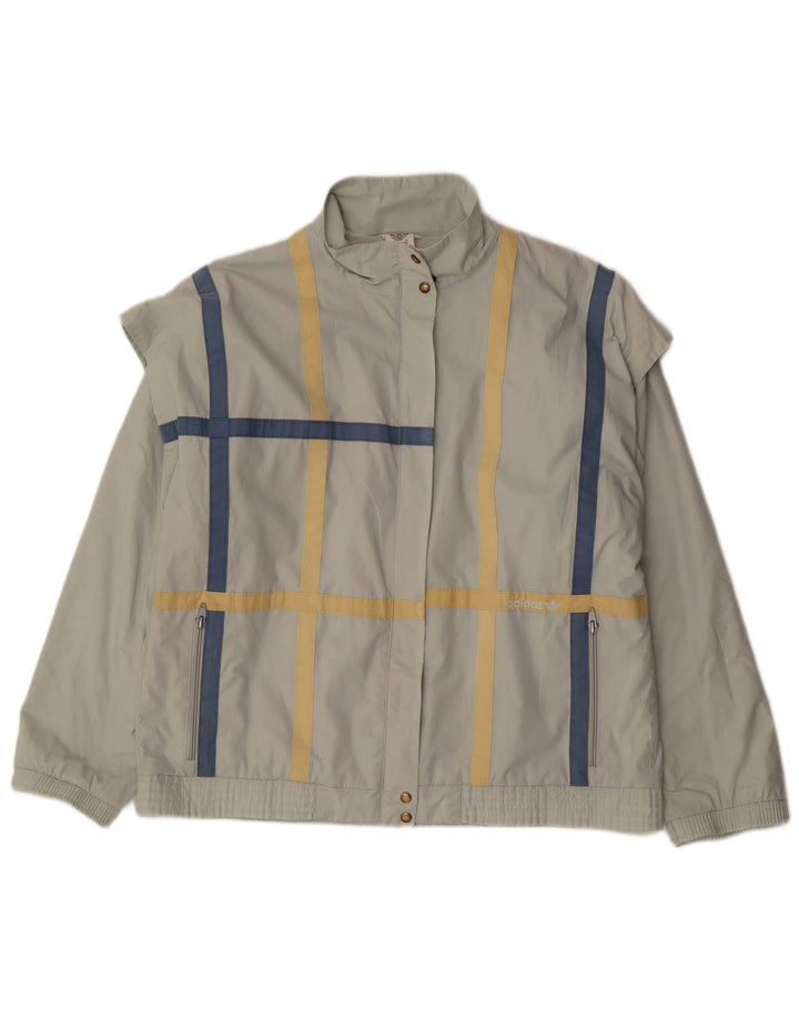 Adidas Womens Bomber Jacket UK 18 XL Verde Check Algodão