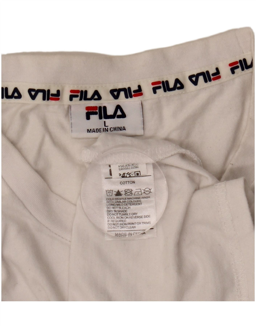 Fila Mens Graphic T-Shirt Top Grande Algodão Branco