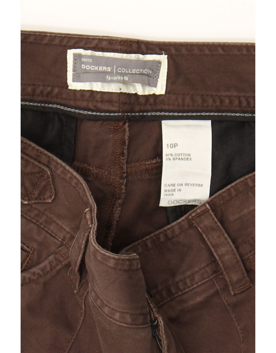 DOCKERS Womens Casual Trousers US 10 Large W32 L29 Brown Classic Vintage Dockers and Second-Hand Dockers from Messina Hembry 