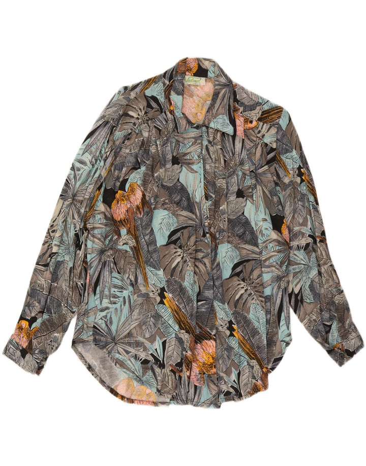 Blusa feminina VELENO UK 20 2XL viscose floral multicolorida