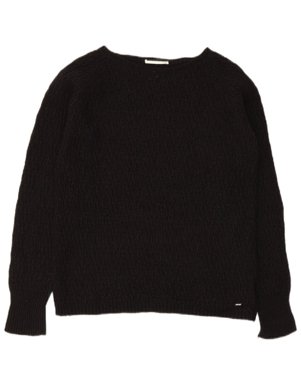 Suéter feminino Gas com gola canoa UK 8 pequeno preto