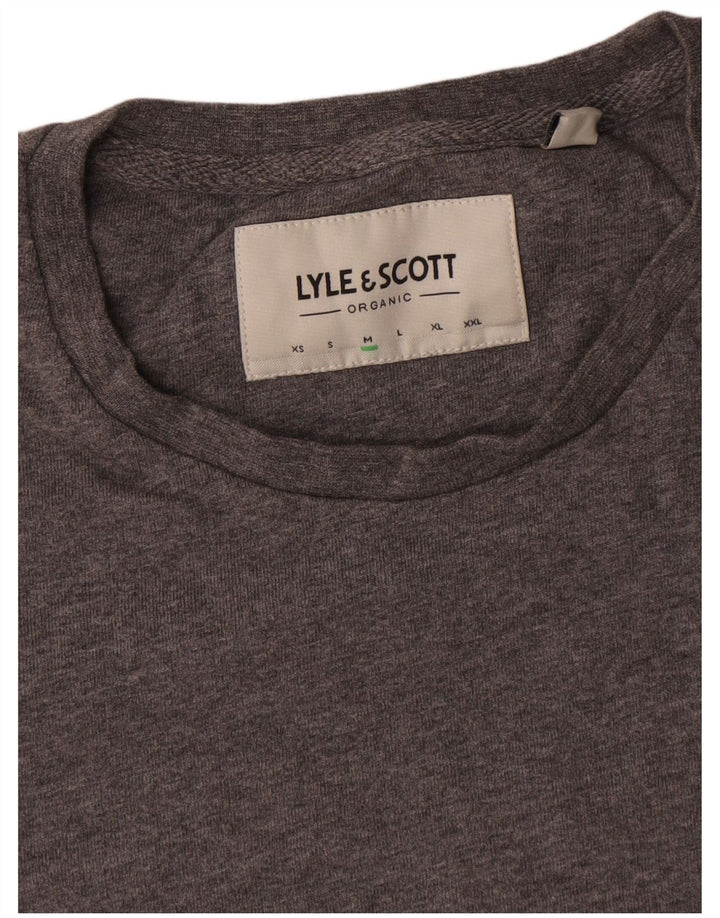 Lyle & Scott Camiseta masculina cinza médio algodão