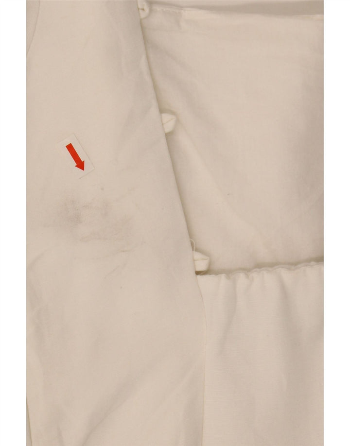Vestido bainha feminino Zara Reino Unido 8 pequeno viscose branca