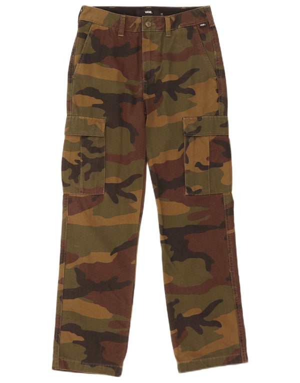 Calça Vans Boys Straight Cargo 11-12 Anos W26 L27 Camuflagem Cáqui