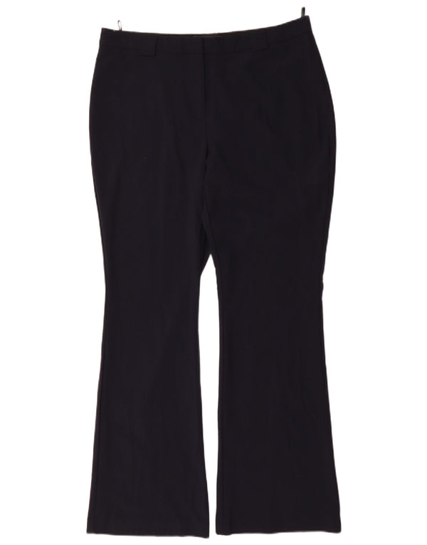 Calça casual feminina de cintura alta Marks & Spencer Reino Unido 16 grande W36 L32 azul marinho