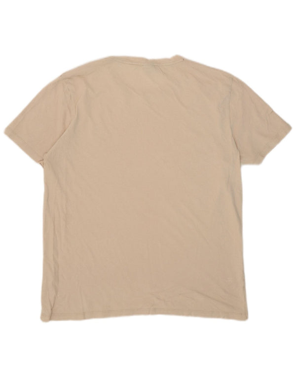 Camiseta masculina Hugo Boss Top XL algodão bege