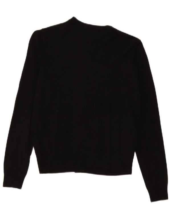 Suéter cardigã feminino Marks & Spencer Reino Unido 10 pequeno viscose preta