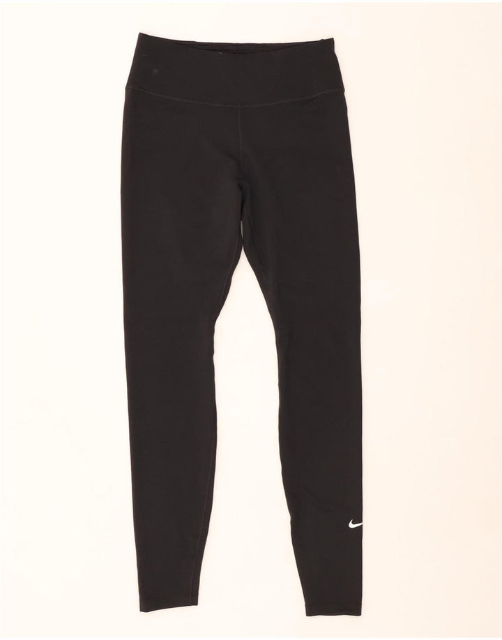 Leggings Nike Dri Fit Femininas UK 12 Médio Preto Poliéster