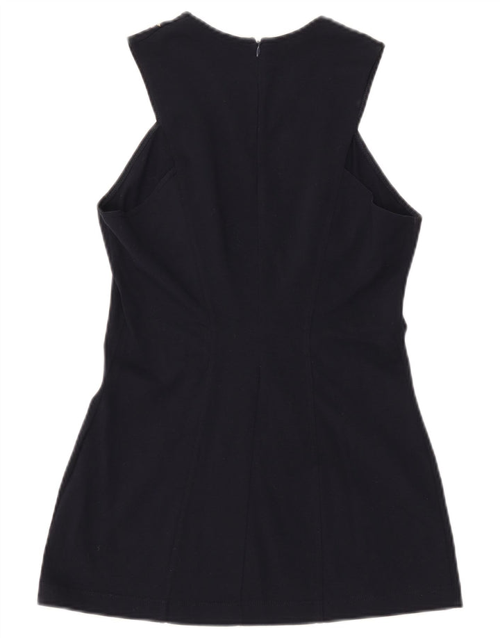 Blusa feminina sem mangas ROCCOBAROCCO Top IT 44 Médio Azul Marinho Floral