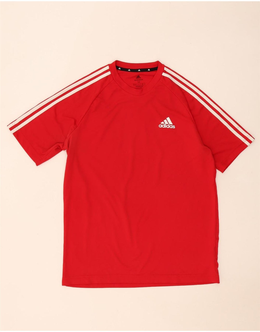 Adidas Mens Aeroready Camiseta Top Médio Poliéster Vermelho