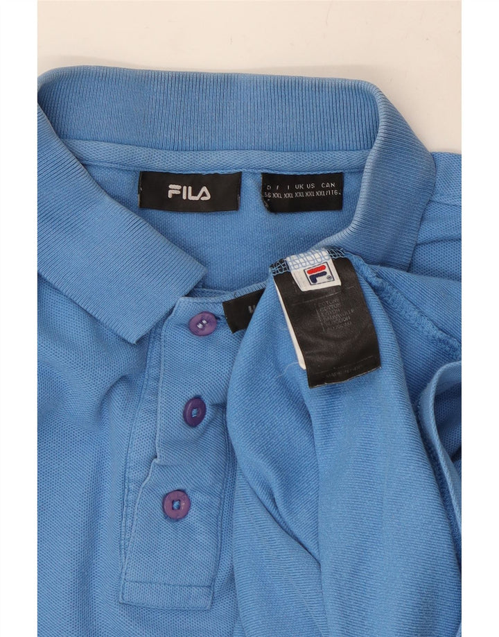 Camisa polo masculina FILA 2XL algodão azul