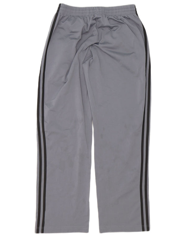 Calça de treino masculina Adidas pequena cinza poliéster