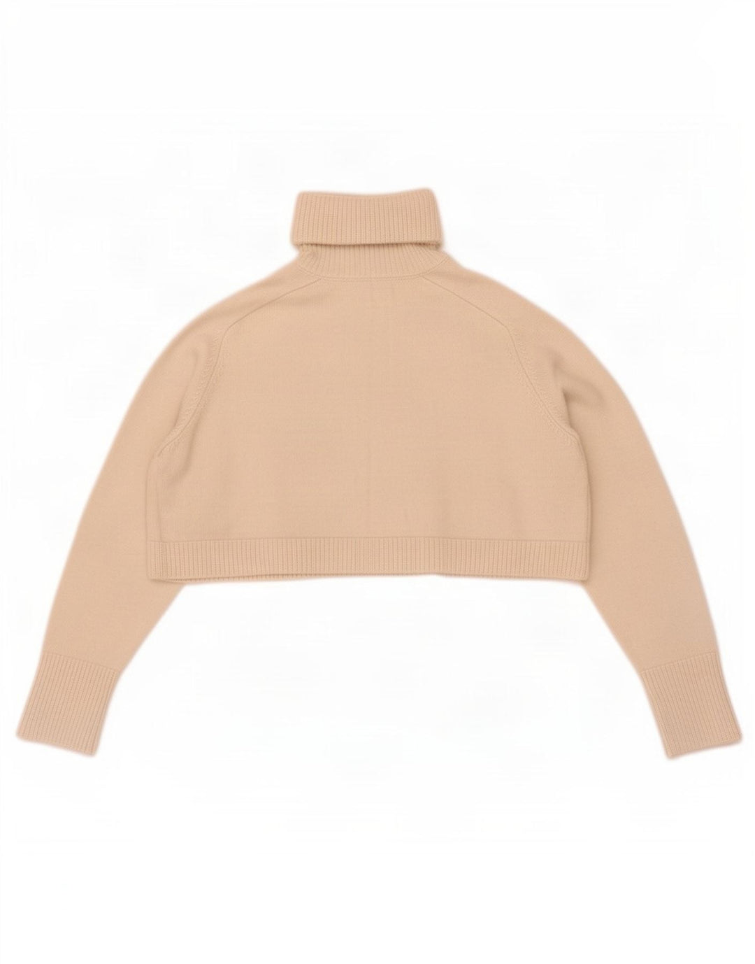 Zara Suéter feminino cropped oversized com gola redonda Reino Unido 10 pequeno off white