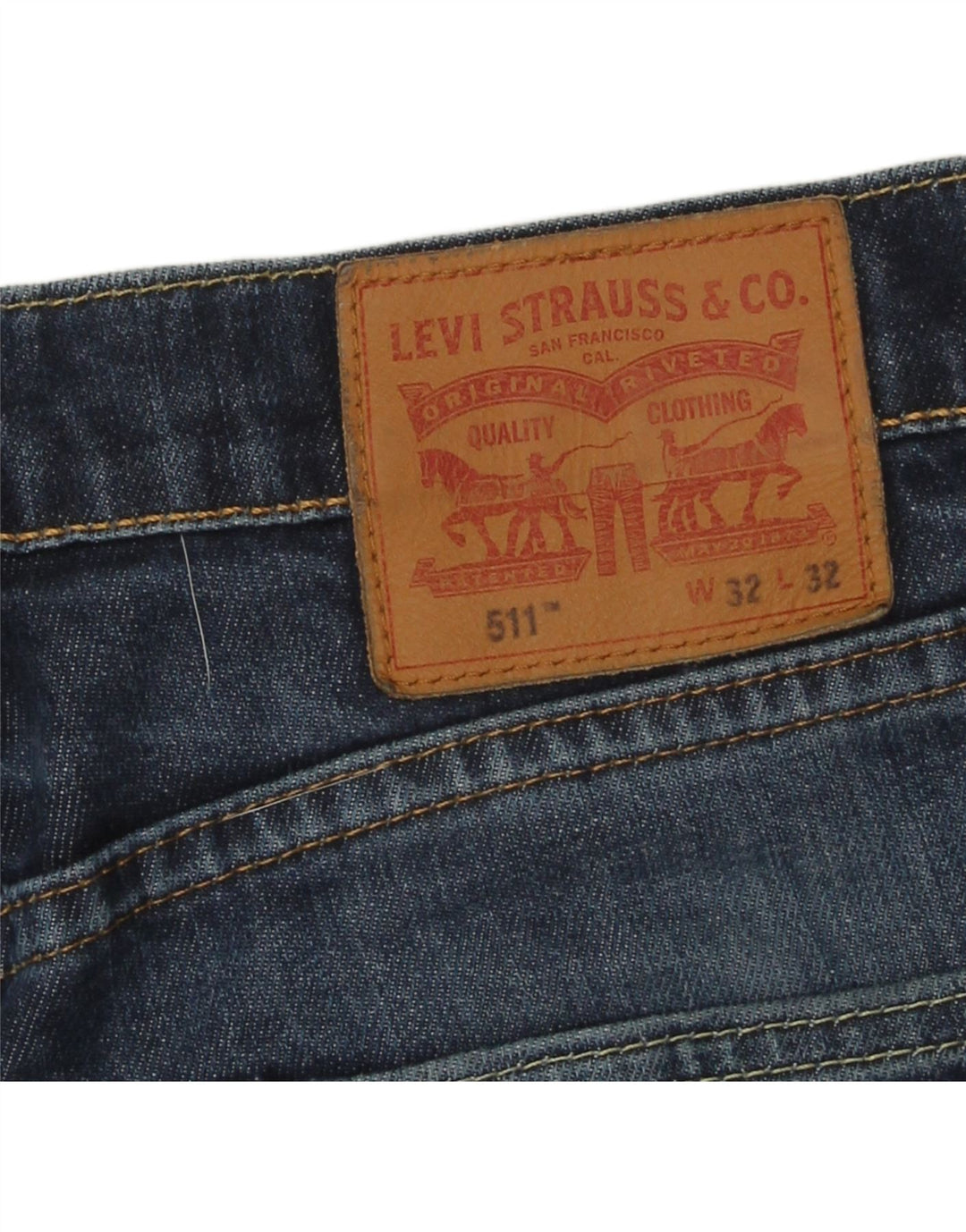 Levi's Masculino 511 Slim Jeans W32 L32 Azul Marinho Algodão
