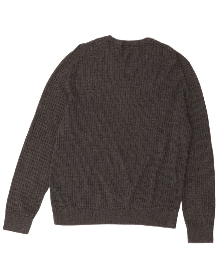 Suéter masculino MICHAEL KORS com gola redonda, grande algodão cinza