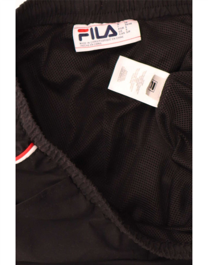 Fila Mens Treino Calças Joggers Pequeno Poliéster Preto
