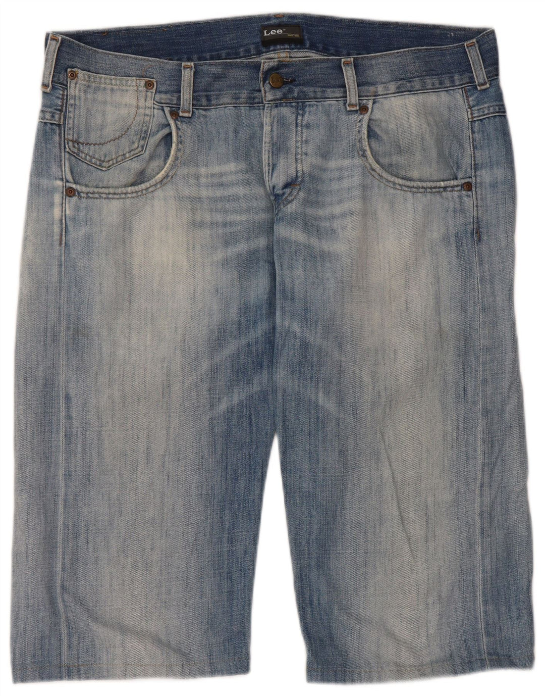 Bermuda jeans masculina Lee W34 grande algodão azul