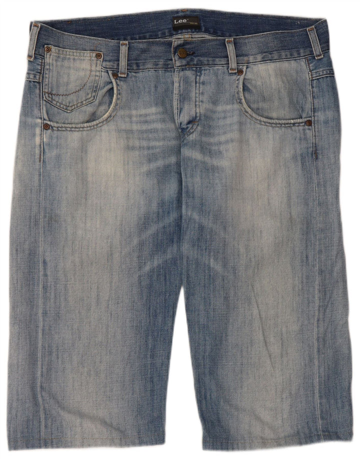 Bermuda jeans masculina Lee W34 grande algodão azul