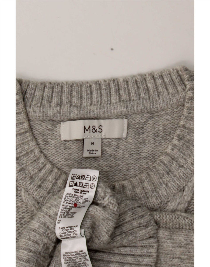 Regata feminina Marks & Spencer com colete UK 14 poliéster cinza médio