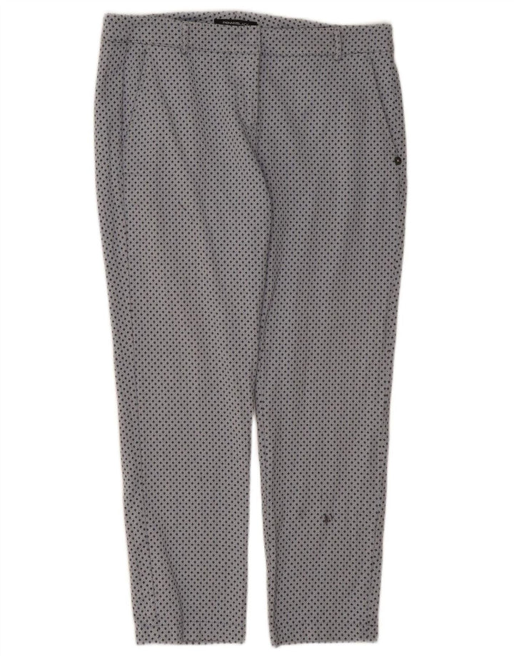 Calça feminina cortada slim PENNY BLACK W32 L26 cinza geométrica