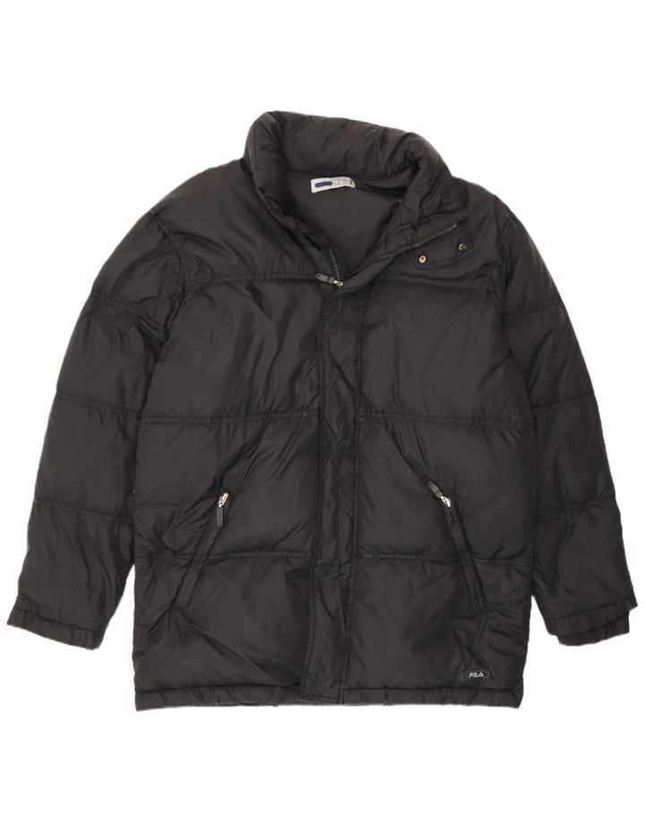 Jaqueta acolchoada masculina Fila IT 46/48 médio preto