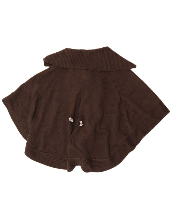 Suéter Poncho Cardigan Feminino Cotton Traders UK 26/28 5XL Marrom Acrílico