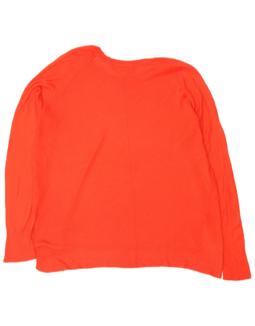Zara Suéter feminino oversized com gola canoa Reino Unido 14 viscose laranja médio