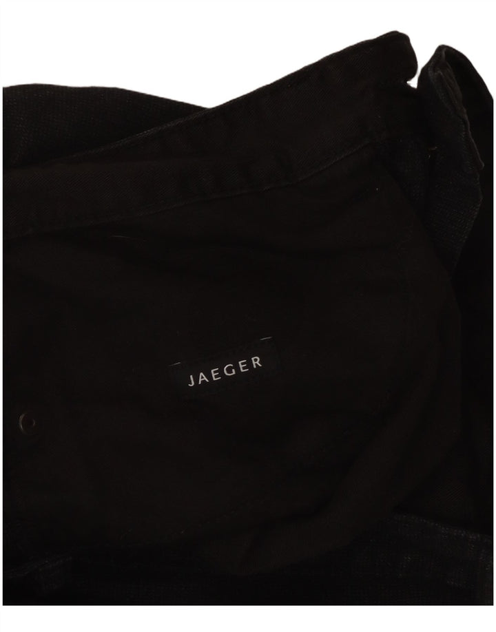 JAEGER Mens Straight Casual Trousers W32 L31 Black
