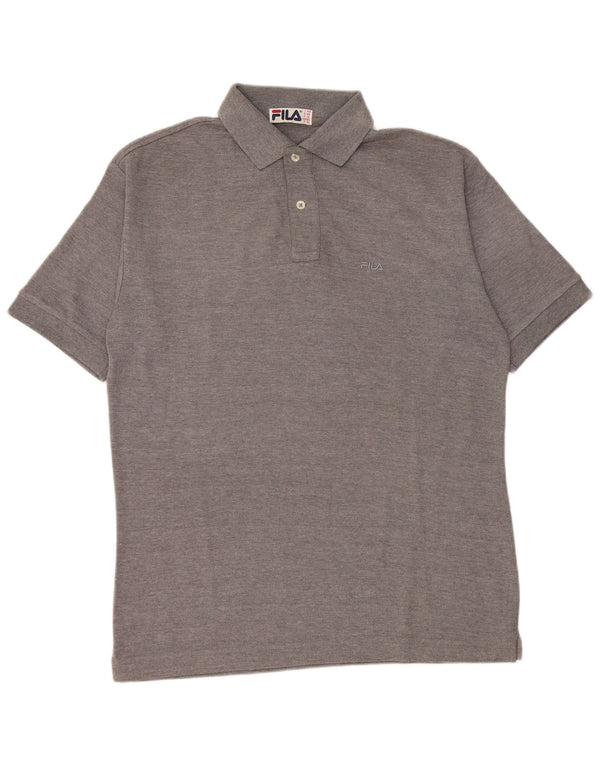 Camisa polo masculina Fila Loose Fit IT 44 XS cinza algodão