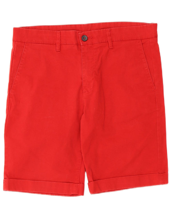 Zara Mens Chino Shorts EU 40 Médio W31 Vermelho