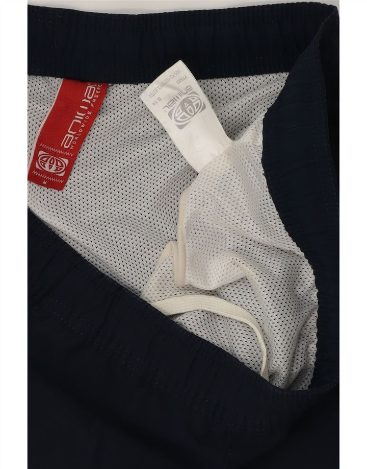 ANIMAL Mens Graphic Natação Shorts Médio Azul Marinho Poliéster