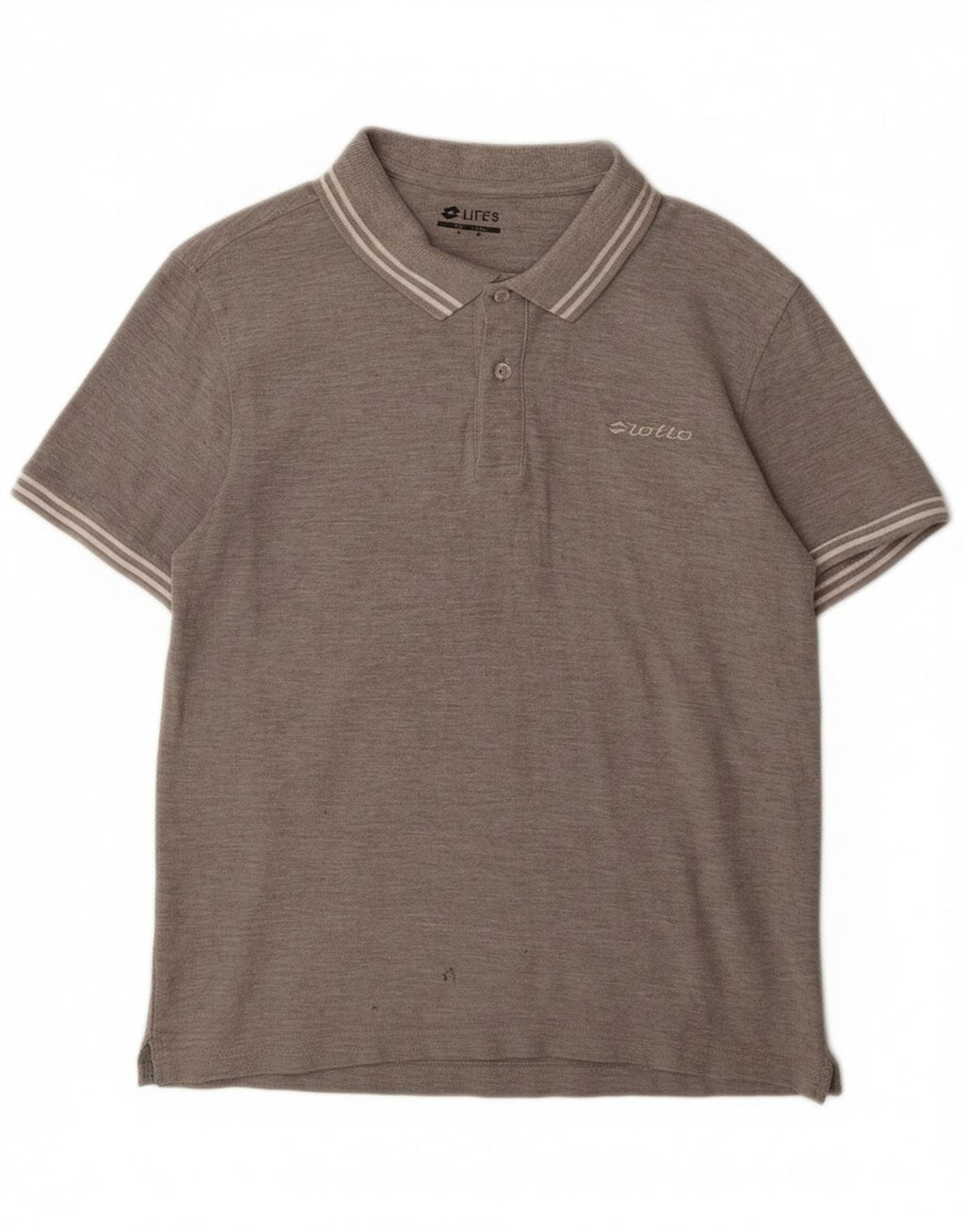 Camisa polo masculina Life's LOTTO cinza médio