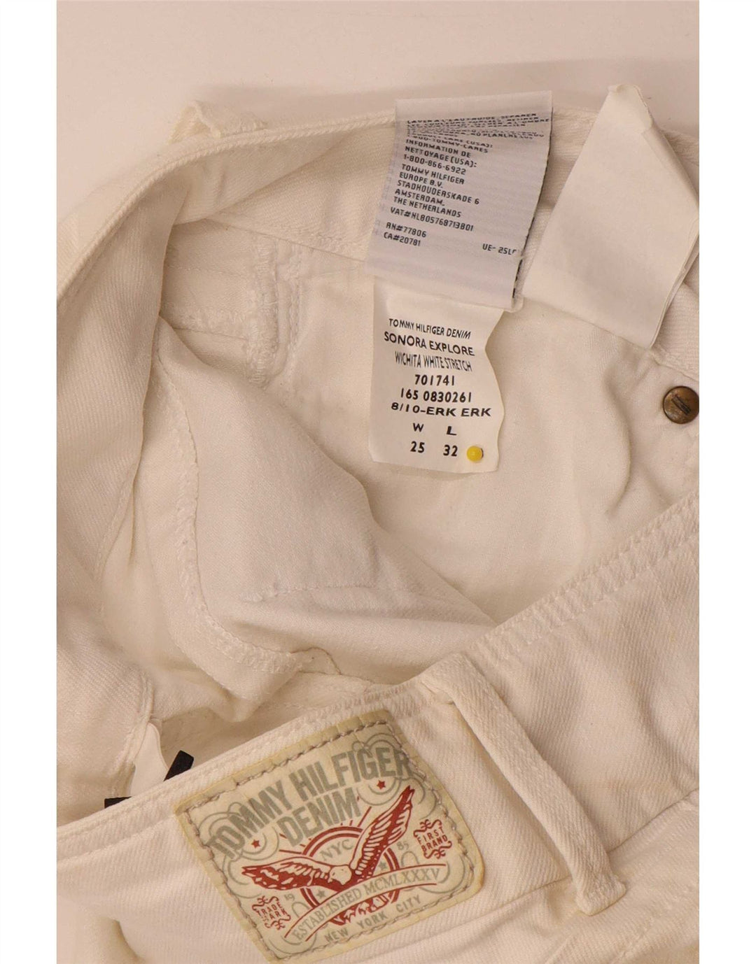 Tommy Hilfiger Jeans Slim Feminino W25 L32 Algodão Branco