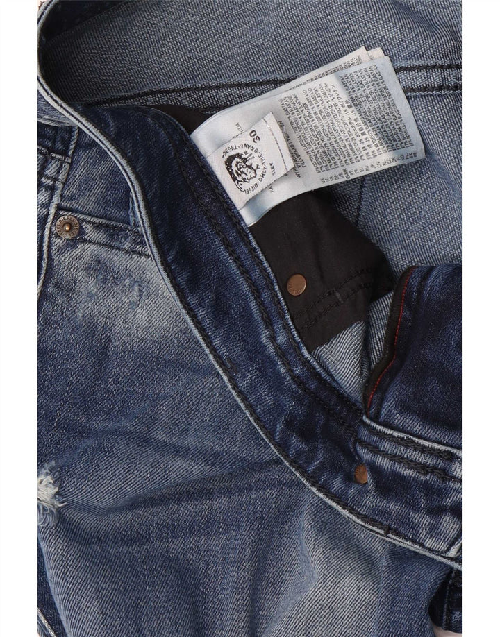 Jeans masculino diesel desgastado slim W30 L32 algodão azul