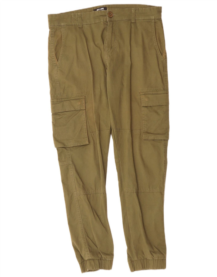 ONLY & SONS Calça cargo masculina jogger W32 L29 algodão cáqui