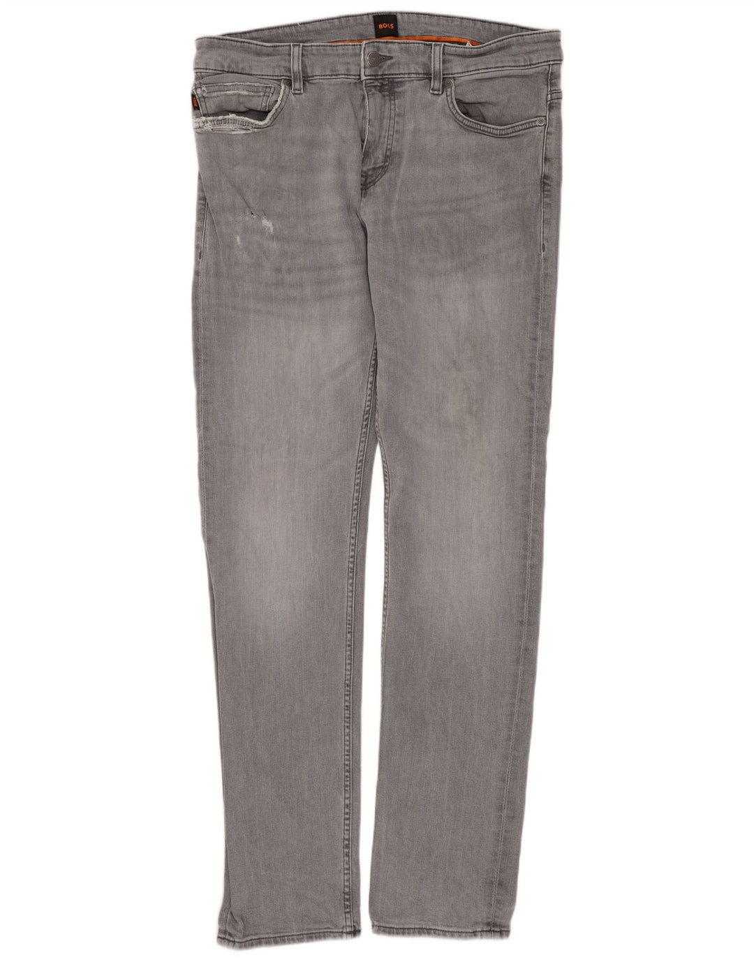 Hugo Boss Masculino Delaware Slim Jeans W34 L34 Cinza Algodão
