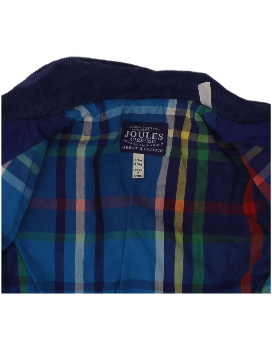 Jaqueta acolchoada JOULES para meninos de 6 a 9 meses azul poliéster