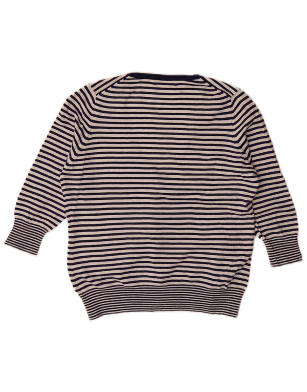 Suéter cardigã feminino Marks & Spencer UK 14 médio azul marinho náutico