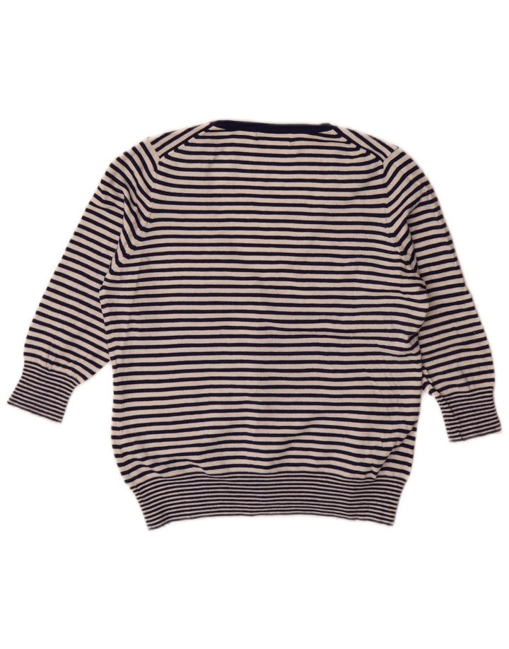 Suéter cardigã feminino Marks & Spencer UK 14 médio azul marinho náutico