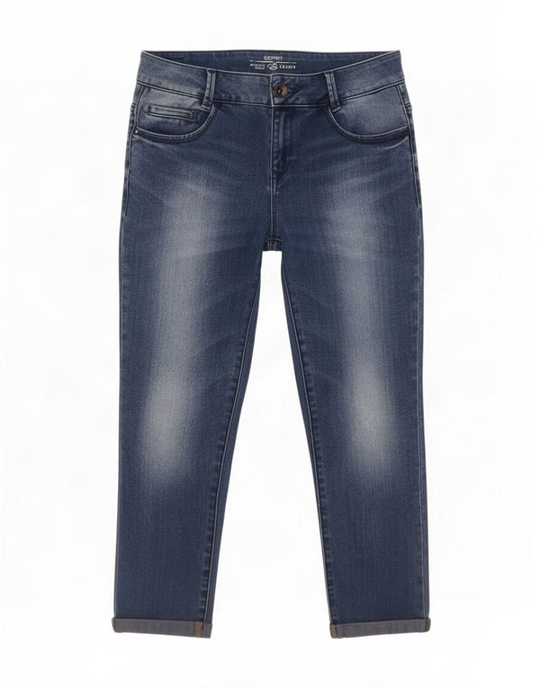 Esprit Calça Jeans Skinny Capri Feminina Cintura Média W30 L22 Azul Algodão