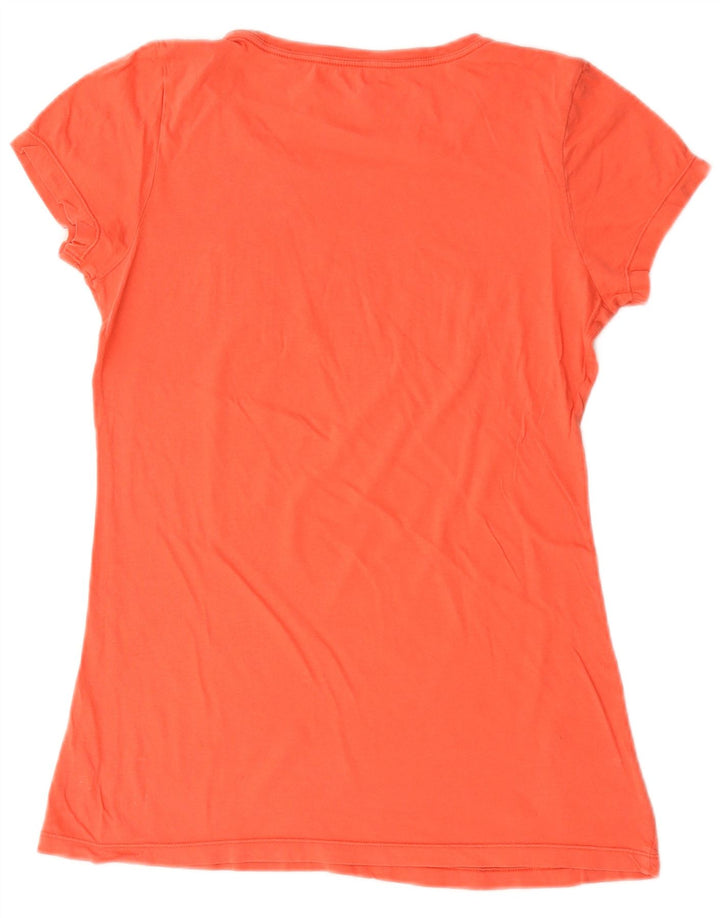 Camiseta feminina gráfica Gap UK 14 algodão laranja médio