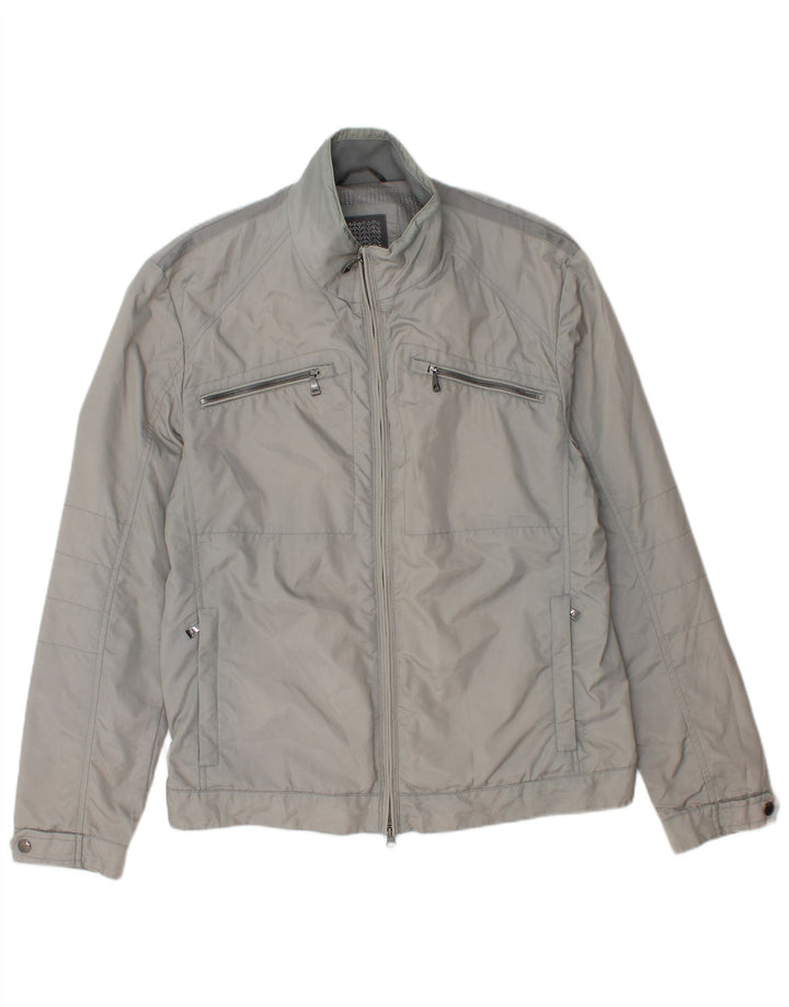 Jaqueta utilitária masculina Geox UK 40 grande poliamida cinza