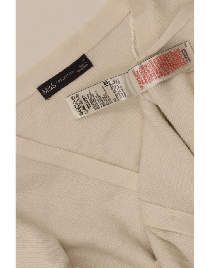 Suéter cardigã feminino Marks & Spencer Reino Unido 14 viscose bege médio