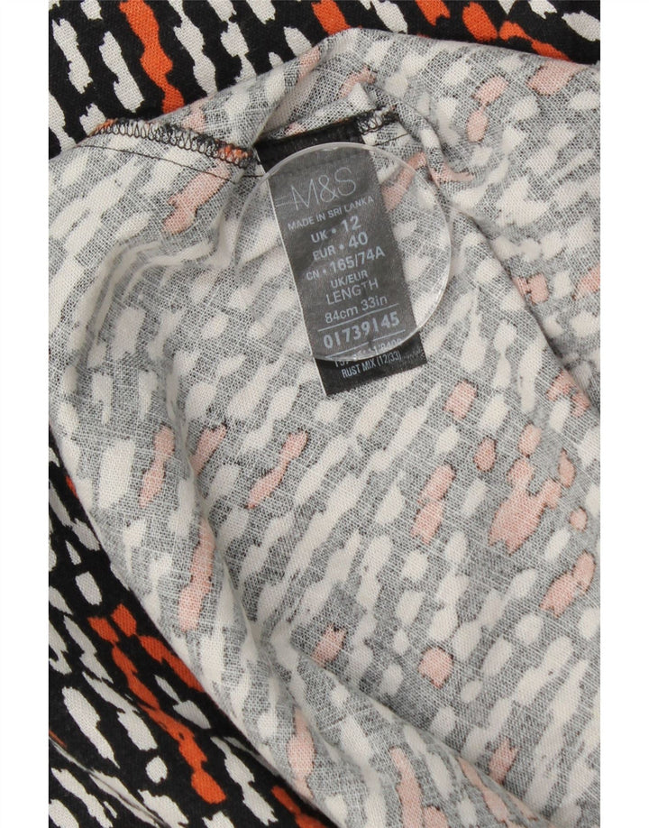 Saia feminina MARKS & SPENCER A-Line UK 12 Médio W30 Multicolor Chevron