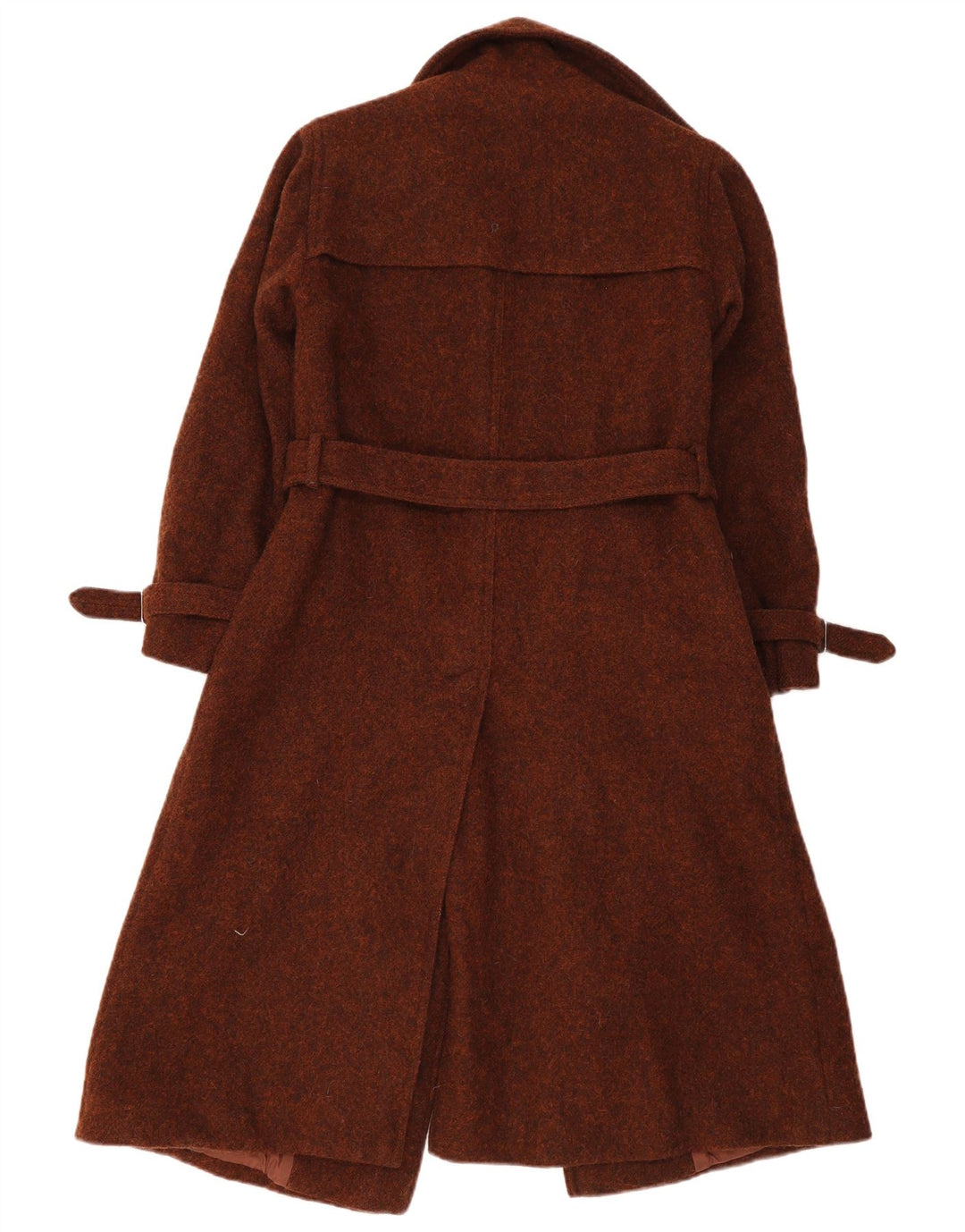 Sobretudo feminino vintage UK 8 pequeno marrom