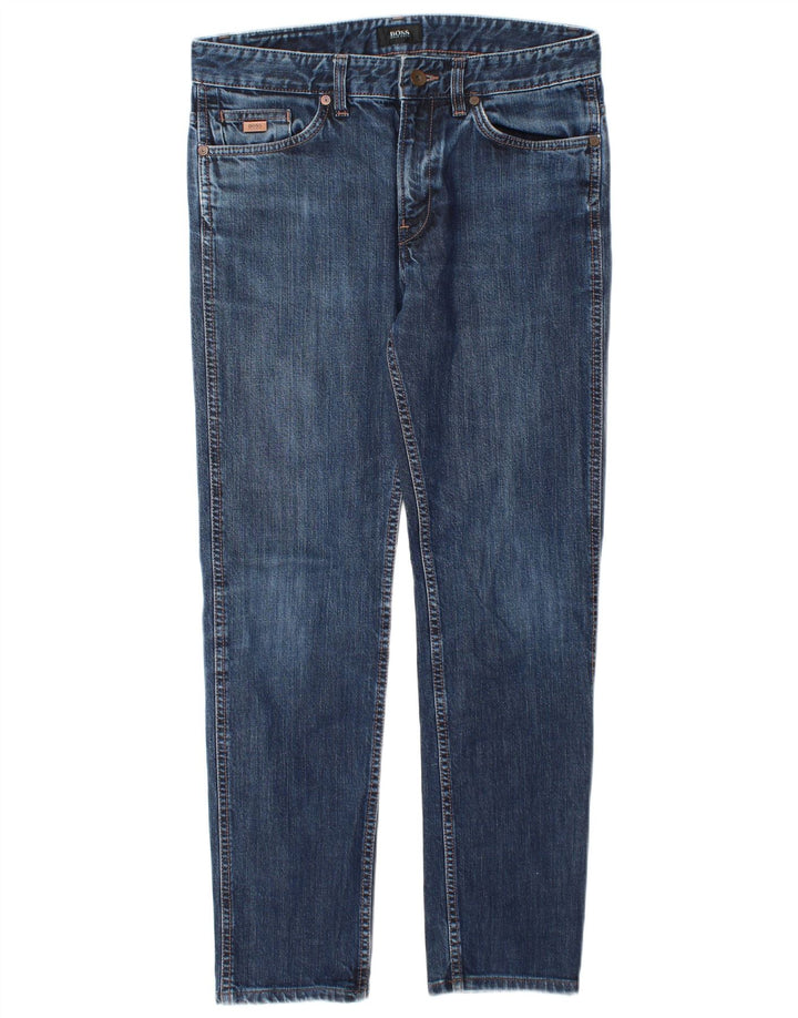 Hugo Boss Masculino Slim Jeans W30 L28 Azul Algodão