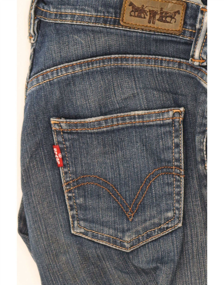 Jeans retos femininos Levi's W28 L34 algodão azul