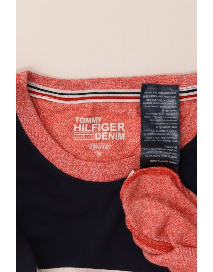 Suéter feminino TOMMY HILFIGER Reino Unido 14 bloco colorido vermelho médio