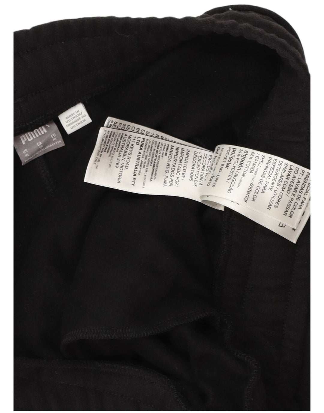 Calça de treino feminina PUMA Joggers UK 18 XL algodão preto