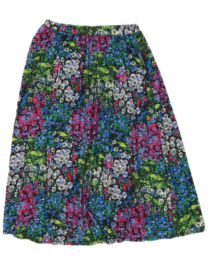 Saia midi plissada feminina OASIS pequena W26 poliéster floral multicolorido